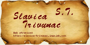 Slavica Trivunac vizit kartica